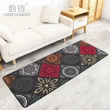 CIGI индийский Стиль ковер геометрический узор в полоску ковер домой Одеяло плюс Размеры Кухня Гостиная ковровое покрытие противоскольжения Мат