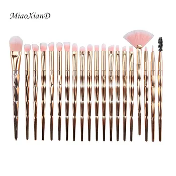 

MiaoXianD Rosegold handle powder head makeup brush Makeup Brushes Set Eye Shadow Foundation Powder Eyeliner Eyelash Lip MakeB005