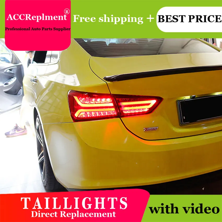 4PCS Car Styling for Chevrolet Malibu Taillights 2016-2019 LED Tail Lamp+Turn Signal+Brake+Reverse light | Автомобили и мотоциклы