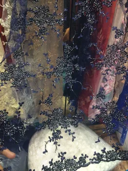 

New Arrival African Lace Free Shipping Z-han42212 beaded African Net Lace High Quality French lace Fabric