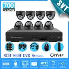 Home 8CH CCTV Security Camera System 8CH full 960H D1 DVR 700TVL indoor Camera DIY Kit Color Video Surveillance System SK-147