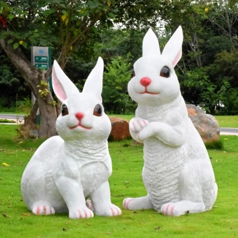 

Large-scale Simulation Animal Garden Garden Landscape Rabbit Resin Craftwork Patio Balcony Decoration G2467