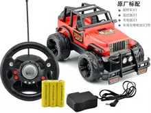 Charging Children Toy Rock Crawlers Driving Car Remote Control Car Steering Wheel Hummer Off-Road racing drift boy toy