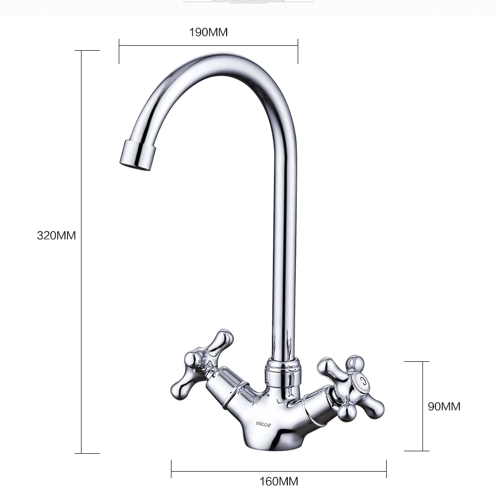 Micoe Kitchen Faucet Kitchen Taps Sink Mixer Taps Deck Mounted