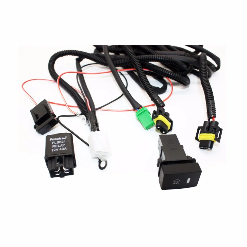 For Ford C Max / Fusion 2013 H11 Wiring Harness Sockets Wire Connector Switch + 2 Fog Lights DRL Front Bumper Halogen Car Lamp -in Car Light Assembly from ...