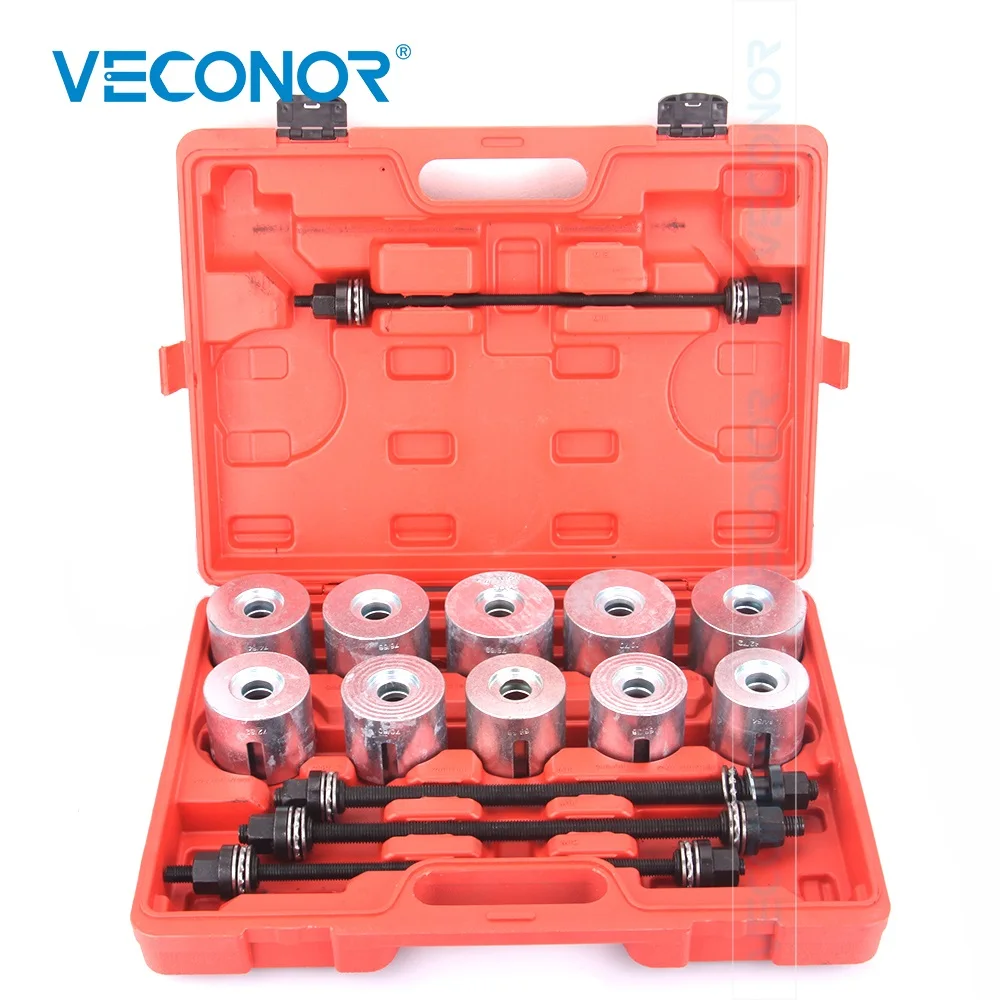 24Pcs Press and Pull Sleeve Kit For Extracting Drawing Silent Hydraulic Ball Rubber Beaings Shaft Seals