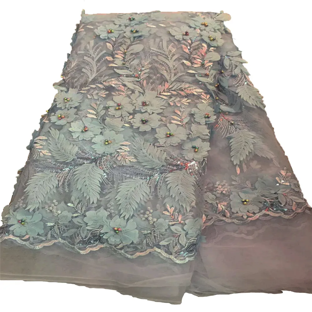 

Beatiful Red 3D Lace Fabric 2018 High Quality Lace Nigerian Lace Fabrics For Wedding Factory Price Beaded Lace Fabric HJ408-1