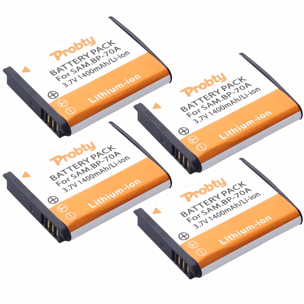 Аккумуляторы Probty 4x для фотоаппаратов Samsung ST90 ST100 ST150F ST700 ST6500 SL50 SL605 SL630 WB30F WB35F WB50F ES70
