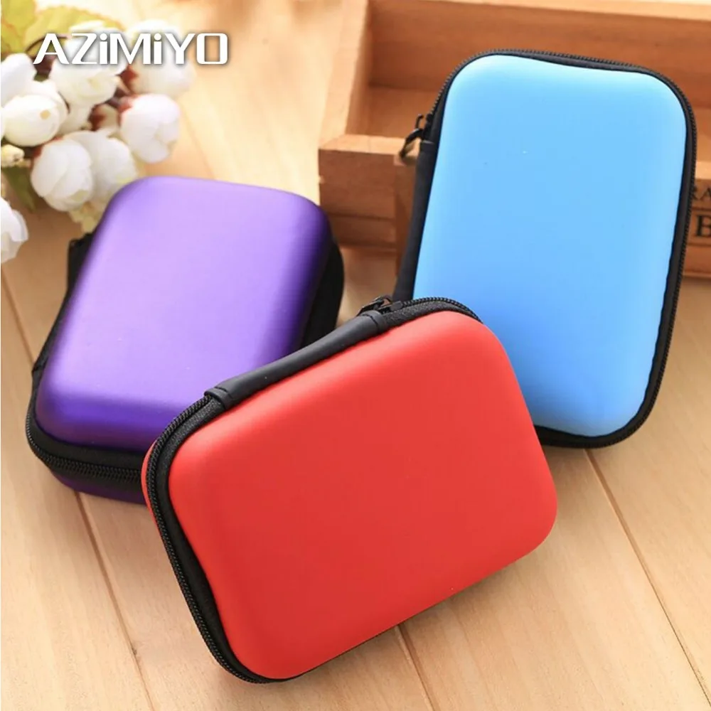 

AZiMiYO Shockproof Carrying Travel bag EVA HDD Case for Apple Airpods Earpods Ear Pads Wireless Bluetooth Earphone Accessories