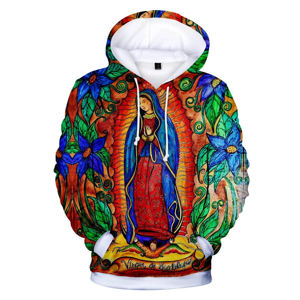 2018 hour Lady of Guadalupe 3D крутые толстовки Модные осенние модные теплые популярные с