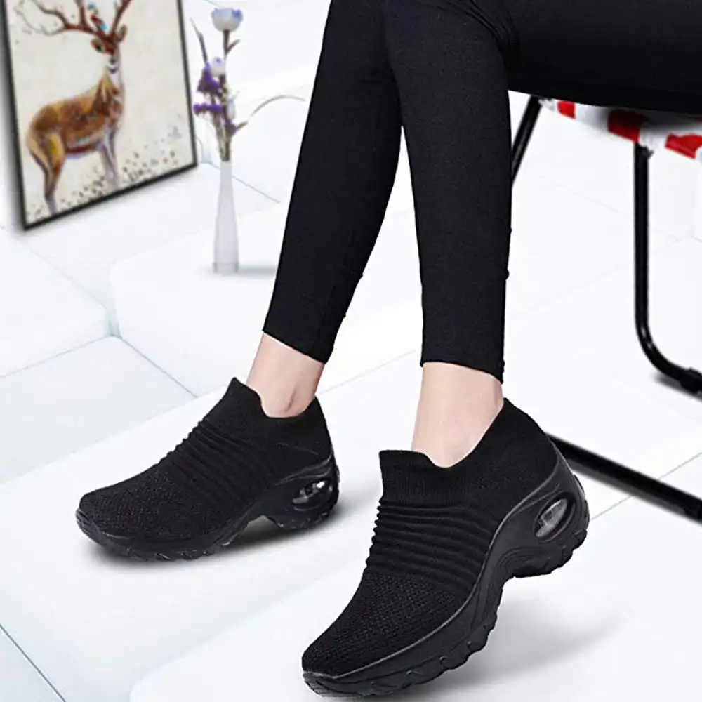 Sfit zapatos transpirables de malla para correr para mujer, zapatillas de  plataforma a la moda, sin cordones, con cojín de aire, para gimnasio, para  baile moderno, para hombre|Zapatillas para caminar| - AliExpress