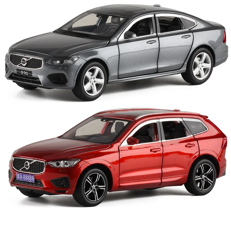 

1:32 Volvo XC60 off-road vehicle S90 Diecast Car model sedan adult simulation pull back car model toy ornaments