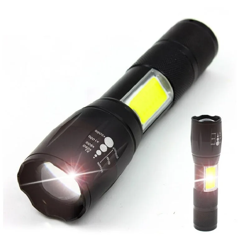 3800LM XML T6+COB LED Tactical Flashlight Portable Mini Torch