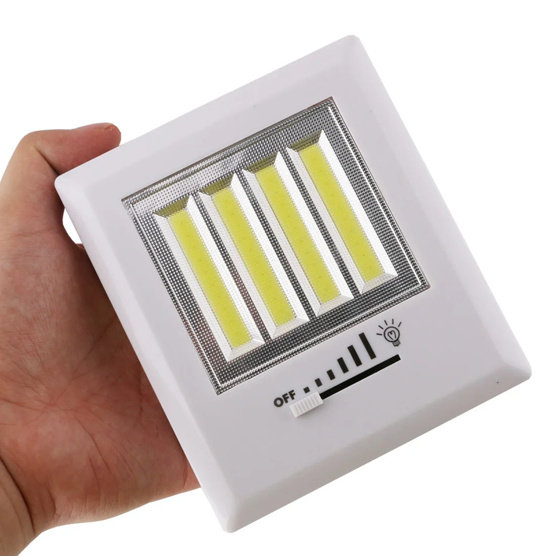 

Ultra Bright 4 x COB LED Wall Light Night Lights Camp Lamp Battery Operated with Switch for Garage Closet