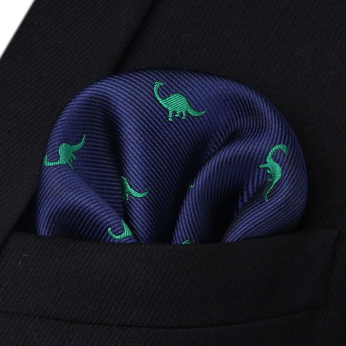  BGA08VS Navy Bule animal Bowtie Men Butterfly Silk Self Bow Tie handkerchief set