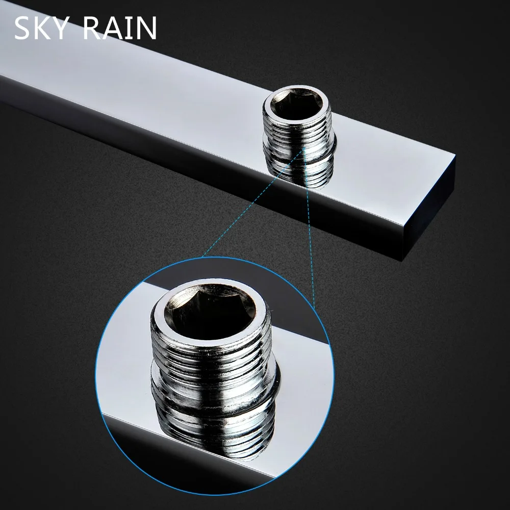 Настенные аксессуары для ванной комнаты SKY RAIN квадратная латунная хромированная