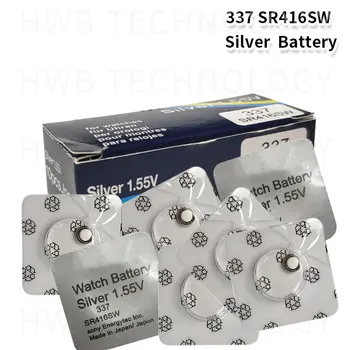 

1000 pcs/lot Original New Watch battery 337 SR416SW Silver 1.55V button cell battery for swatch watch LED Headphone