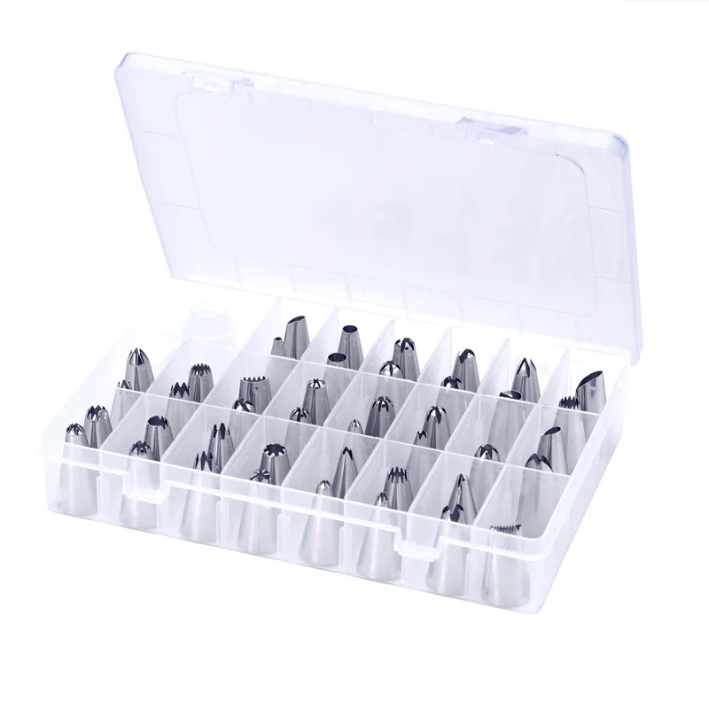 42 Pastry Nozzle Beaks Set Cake Cookies Full of Tools Box Stainless Steel Mounting Beak | Дом и сад