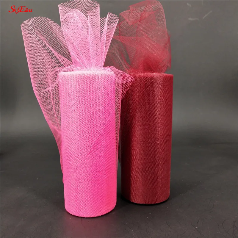 15cm*22m Crystal tulle Roll Organza Fabric Spool Tutu Birthday Party  Wedding Baby Shower party decoration pink white 5z SH759