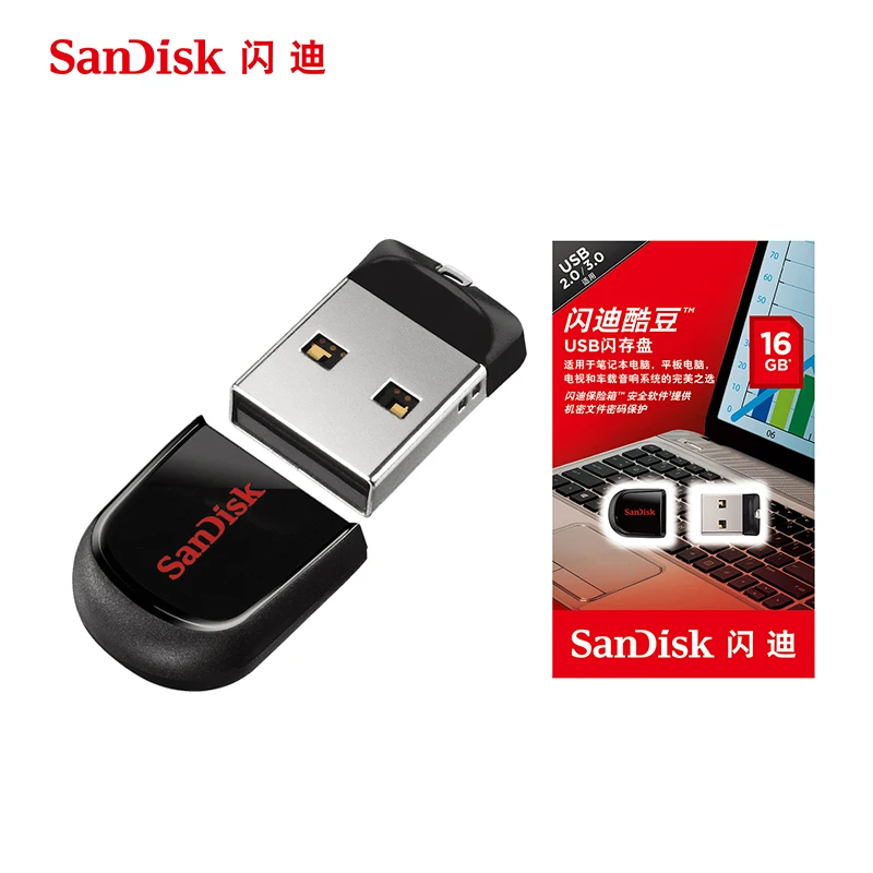 100% Оригинал SanDisk Cruzer USB флеш накопитель SD 128 ГБ 64 32 16 8 мини 2 0 официальная