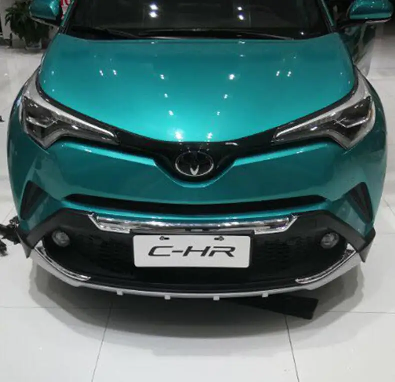 Для Toyota CHR C-HR IZOA Передний+ задний бампер диффузор бамперы для губ защитная накладка ABS хромированная отделка