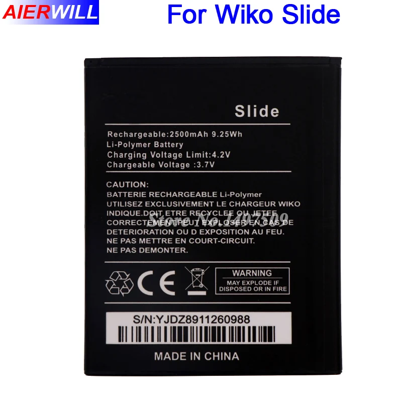 Для Wiko Slide Battery аккумуляторная батарея AKKU 2500mAh | Мобильные телефоны и аксессуары