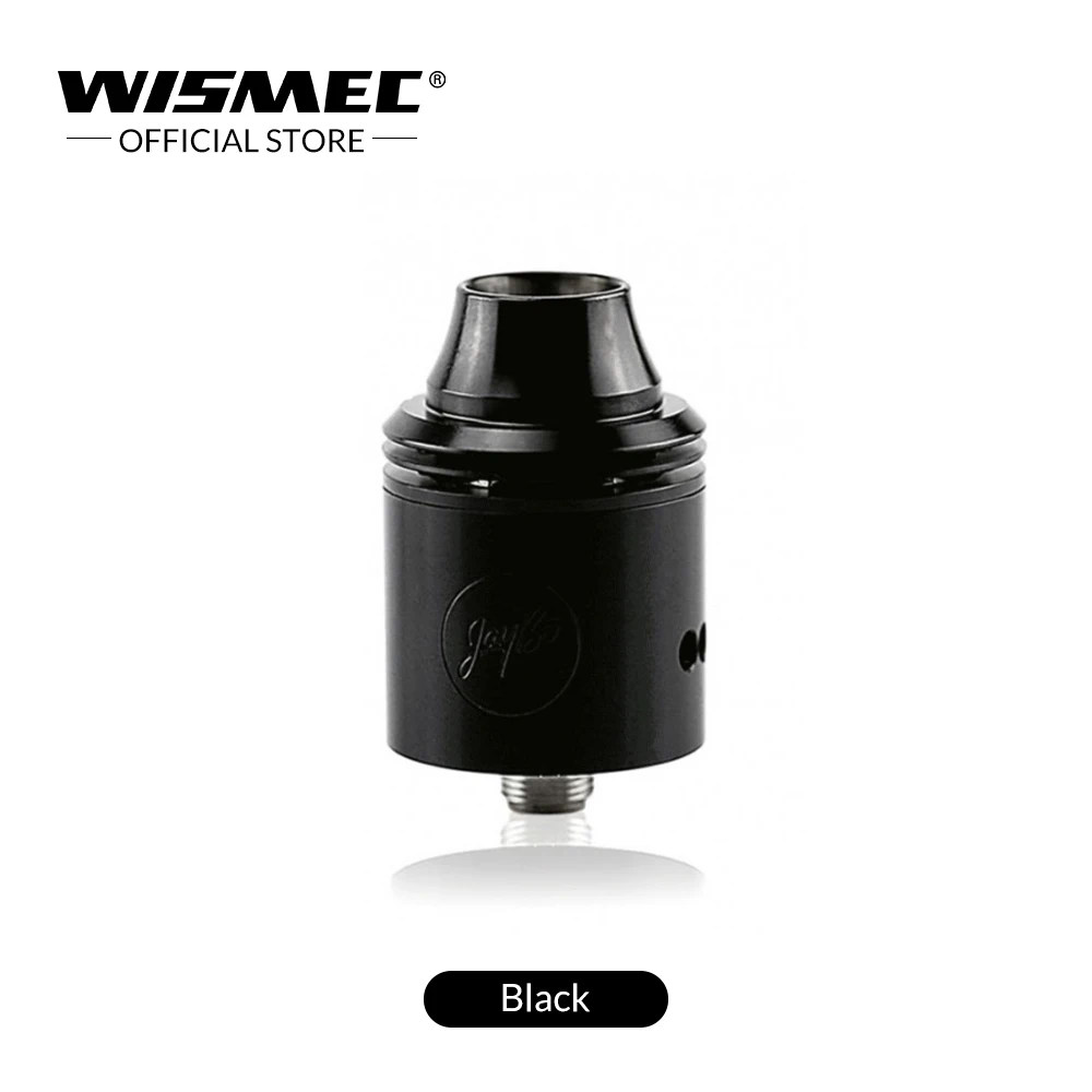 [Официальный магазин] Wismec Indestructible(RDA распылитель) 22 мм Диаметр воздушного потока RDA распылитель бак для электронной сигареты комплект - Цвет: Черный