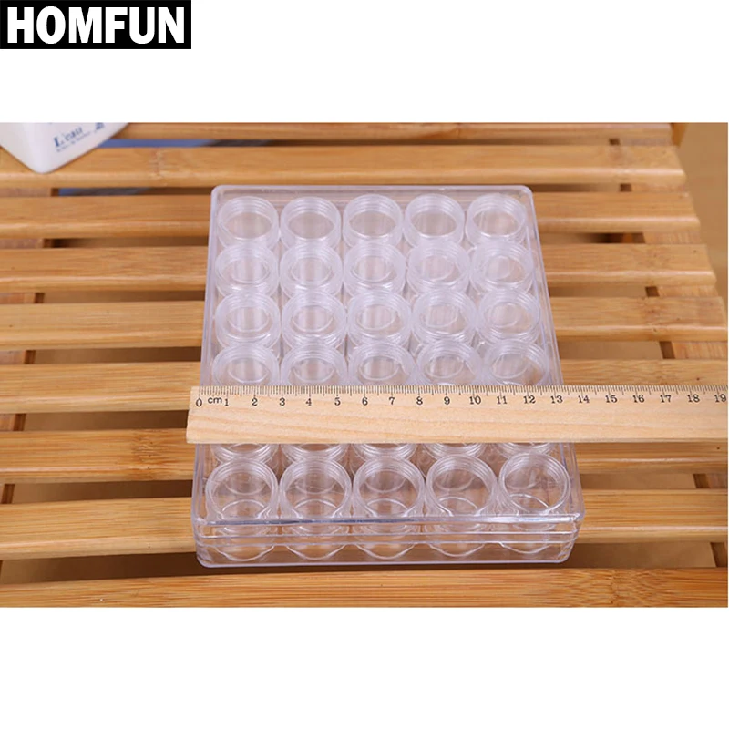 Koop HOMFUN Diamant borduurwerk diamant schilderen tool! 30 rooster, doorzichtige plastic opbergdoos, 30 Grid sieraden Boor Opbergdoos