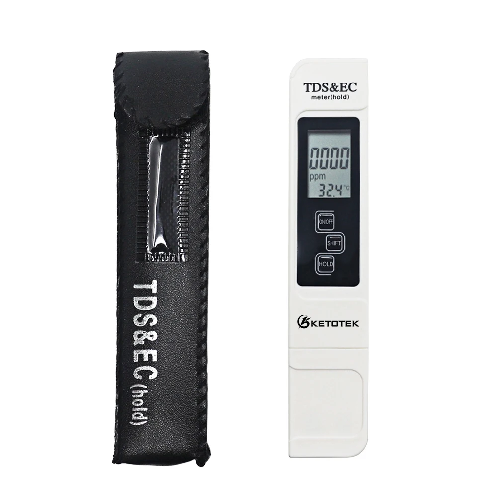 PH Meter 0.00-14.0PH ATC Function 3 in 1 Water TDS&EC Meter Temperature Tester 0-9999us/cm 0-9999ppm 0.1-80.0C