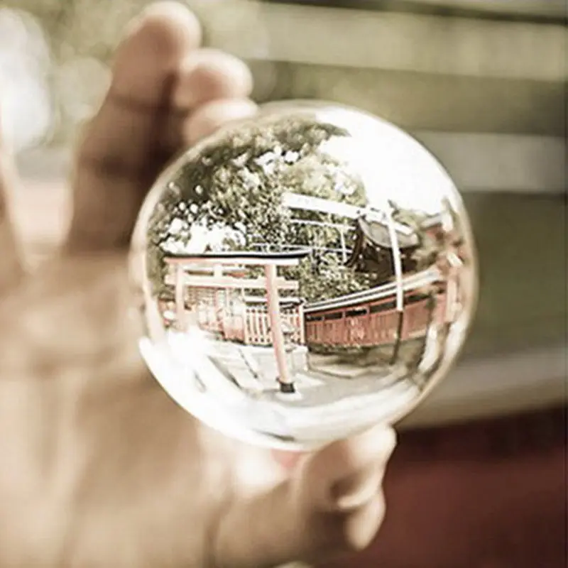 

Clear Glass Crystal Ball Healing Sphere Photography Props Lensball Decor Gift,50mm