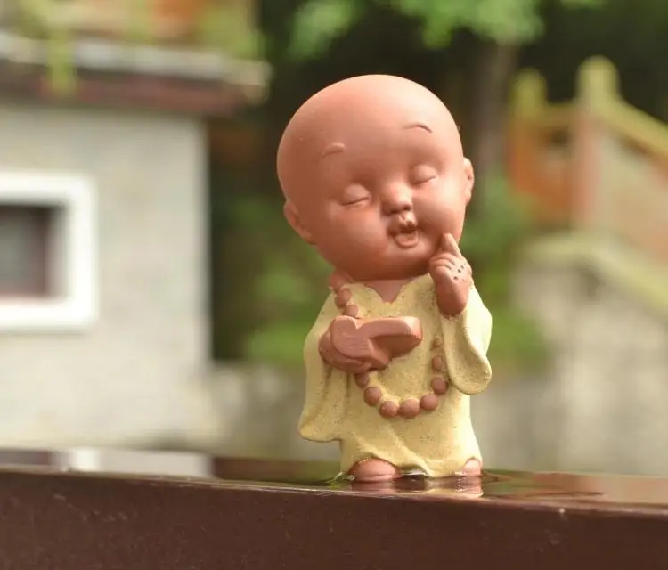 Cute buddhist monk statue home decor latest design car ornaments hot