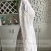 Mryarce Unique Lace Long Sleeves Open Back Simple Elegant Wedding Dress Chiffon Detachable Train  Bridal Gowns 4