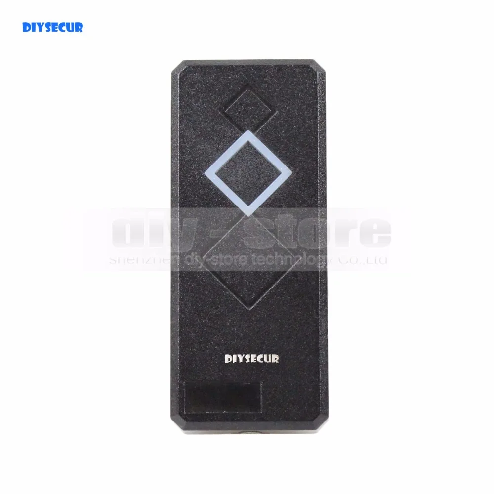 

DIYSECUR Waterproof Door Access Control Reader Wiegand 26 RFID 125KHz ID Card Reader EM 4100 Black 101A