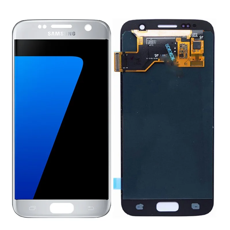 5,1 ''ЖК-дисплей для samsung Galaxy S7 G930 SM-G930F G930F ЖК-дисплей с сенсорным экраном дигитайзер Замена с рамкой - Цвет: Silver No Frame