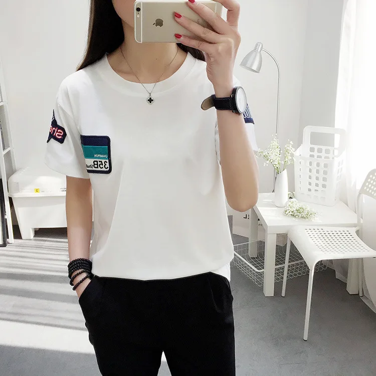 Beste M22 t shirt casual korte mouw T shirt vrouwelijke o hals losse vrouwen t shirt DMY1