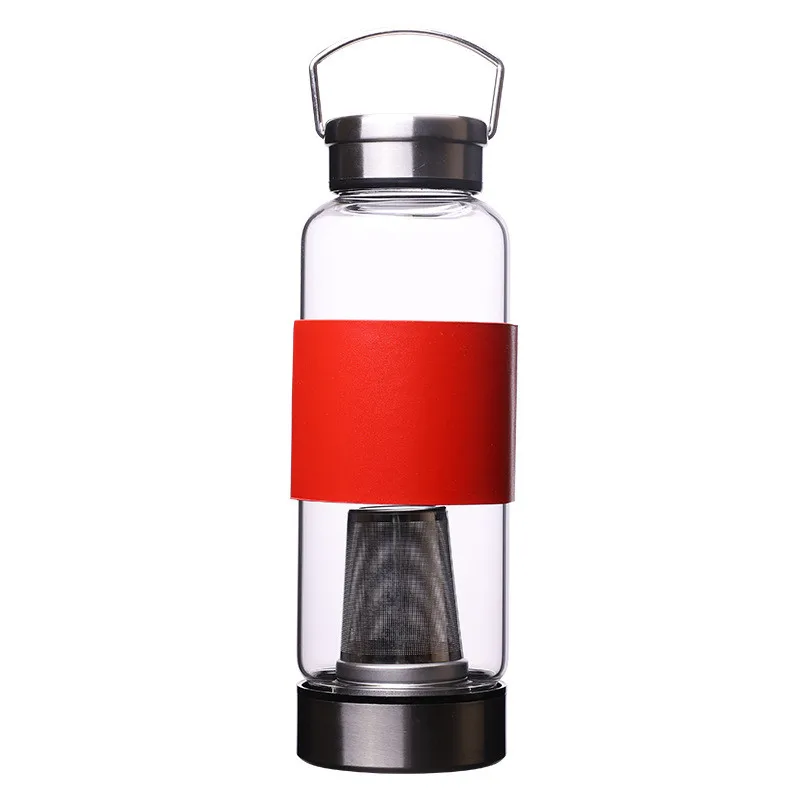 750ml 900ml 1100ml Large capacity Portable Glass Tea Bottle Tea Infuser Glass Tumbler Stainless Steel Filters The Tea Filter