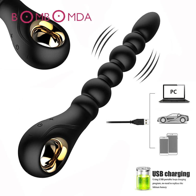 10 скоростей USB Перезаряжаемый Анальная пробка из бисера Вибратор для взрослых секс игрушки для мужчин и женщин фаллоимитатор вибратор Анальная пробка мужской массажер простаты|Анальные секс-игрушки| | АлиЭкспресс