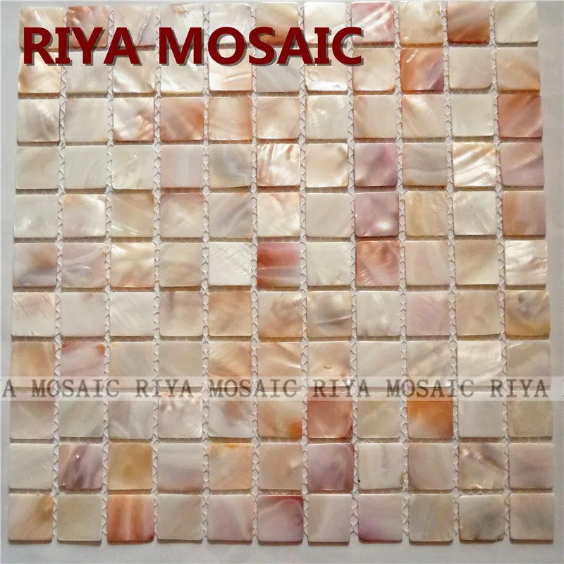 

Free Shipping RIYA natural shell Mother of Pearl mosaic tiles Spotted pattern 25mmWhite Bathroom Smallpox Bar counter 11pcs/lot