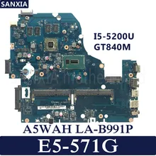KEFU LA-B991P Laptop motherboard for Acer E5-571G E5-571 original mainboard I5-5200U GT840M