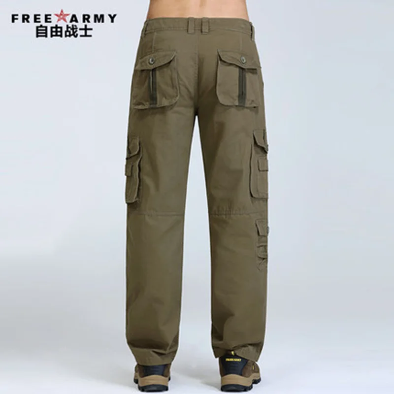 Брюки-карго размера плюс, мужские повседневные брюки с несколькими карманами, мужские длинные штаны для бега в армейском стиле, зимние брюки для мужчин Mk76121