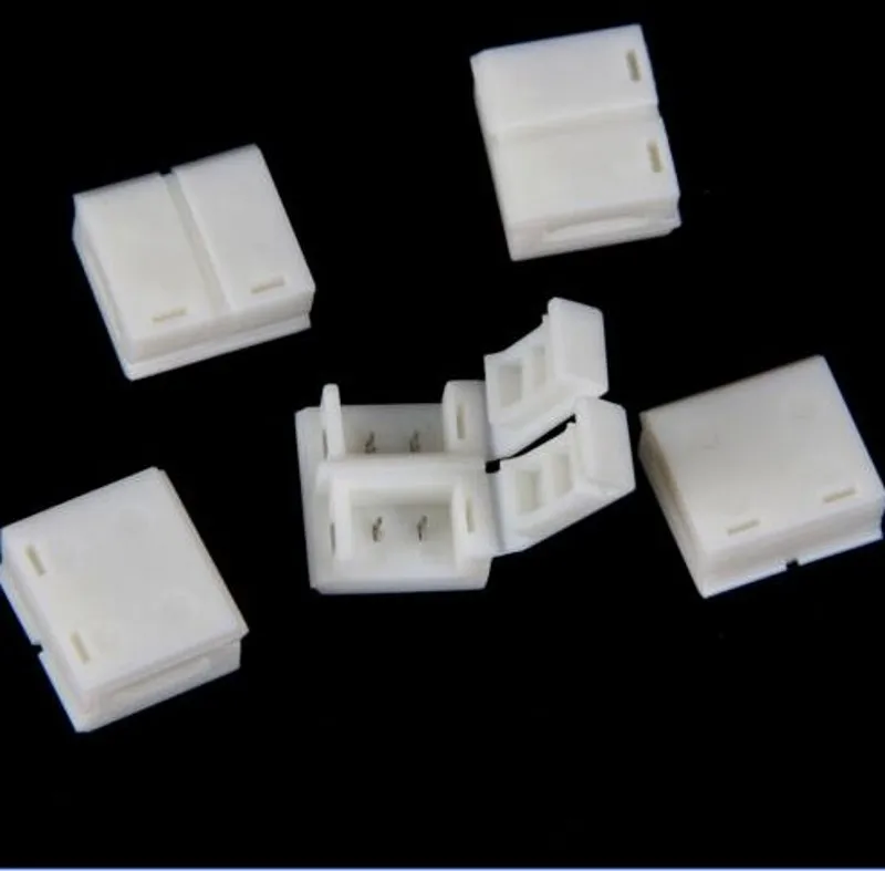 

5pcs 8mm 10mm 2 4 pin Waterproof led Connector PCB solderless Clip Free shipping