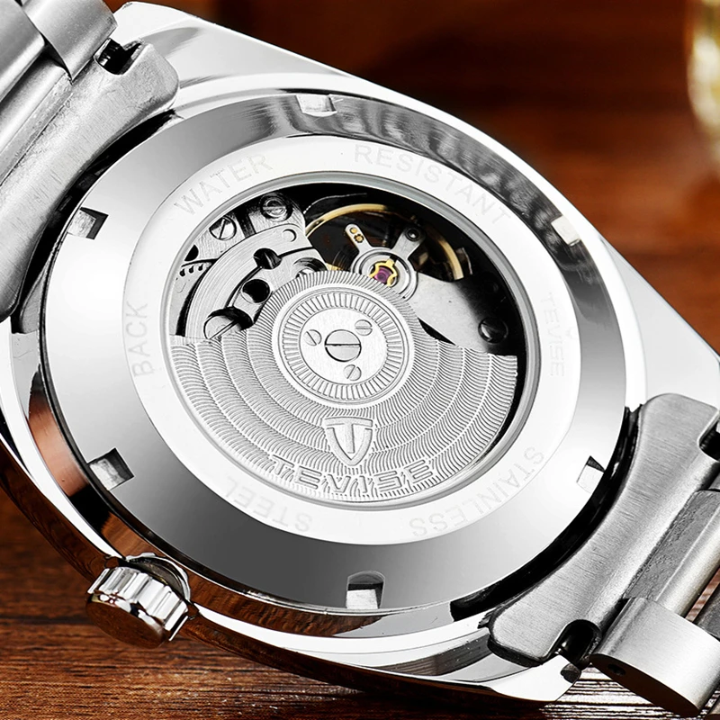 TEVISE автоматические механические часы Для мужчин Tourbillon Водонепроницаемый и