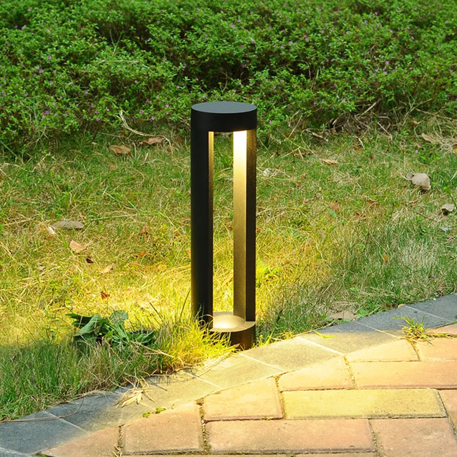 Thrisdar 10 Вт уличные наземные светодиодные Газон Свет алюминий Post лампы для газонов пейзаж Сад Двор вилла путь светильник на Колону