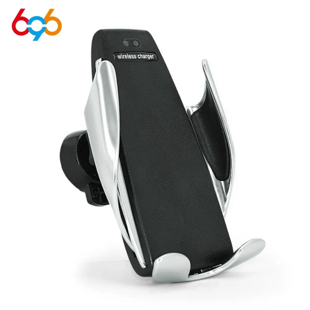 696 شاحن لاسلكي S5 التلقائي التعريفي شاحن سيارة حامل هاتف المحمول الهاتف حامل هاتف لاسلكي شاحن