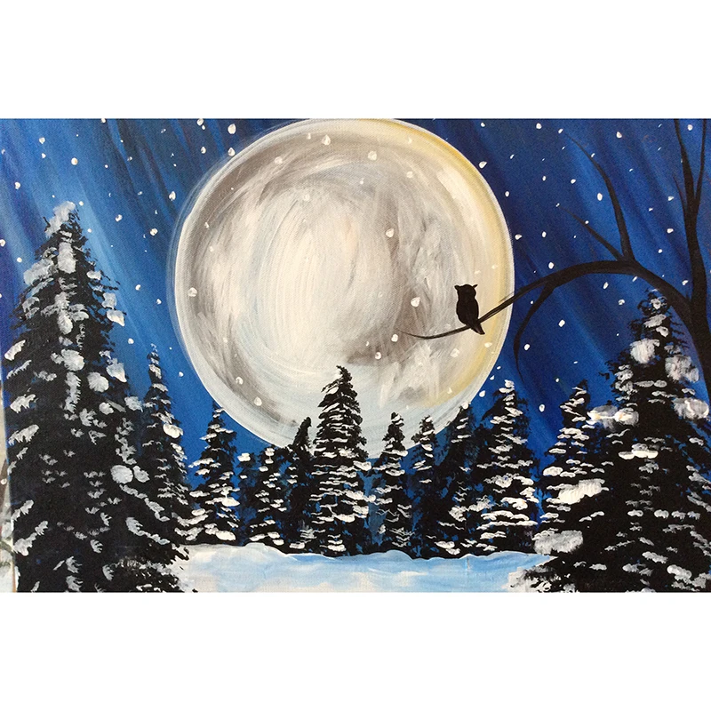 

5D DIY Full Square Diamond Painting Cross Stitch "Moonlight Owl" 3D Diamond Embroidery Rhinestone Mosaic Home Decor Gift