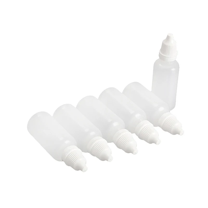 JEYL Hot 50pcs Empty Plastic Squeezable Dropper Bottles 30ml