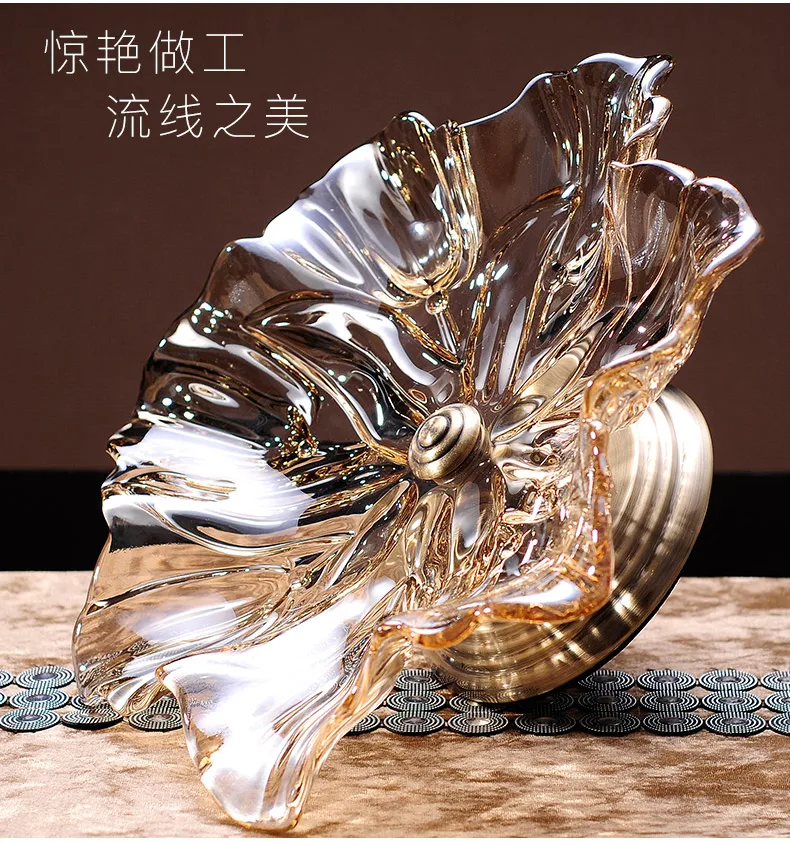 Бытовые кристалл стеклянная ваза для фруктов Европейский творческая личность современный простой Гостиная фрукты WF411947
