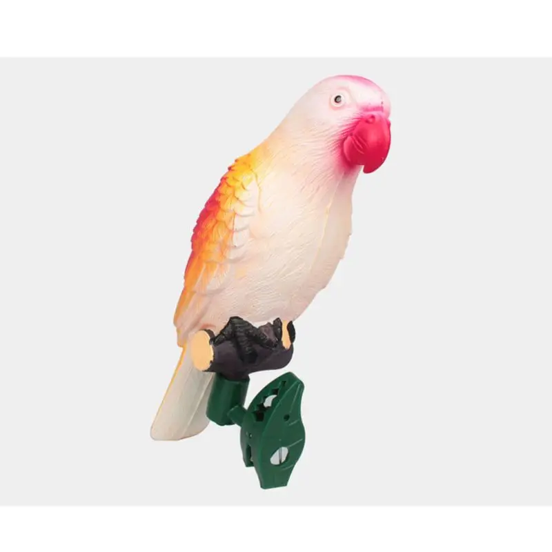 

4pc Solar Power LED Light Parrot Lamp With Clip Night Lights for Garden Path Decor