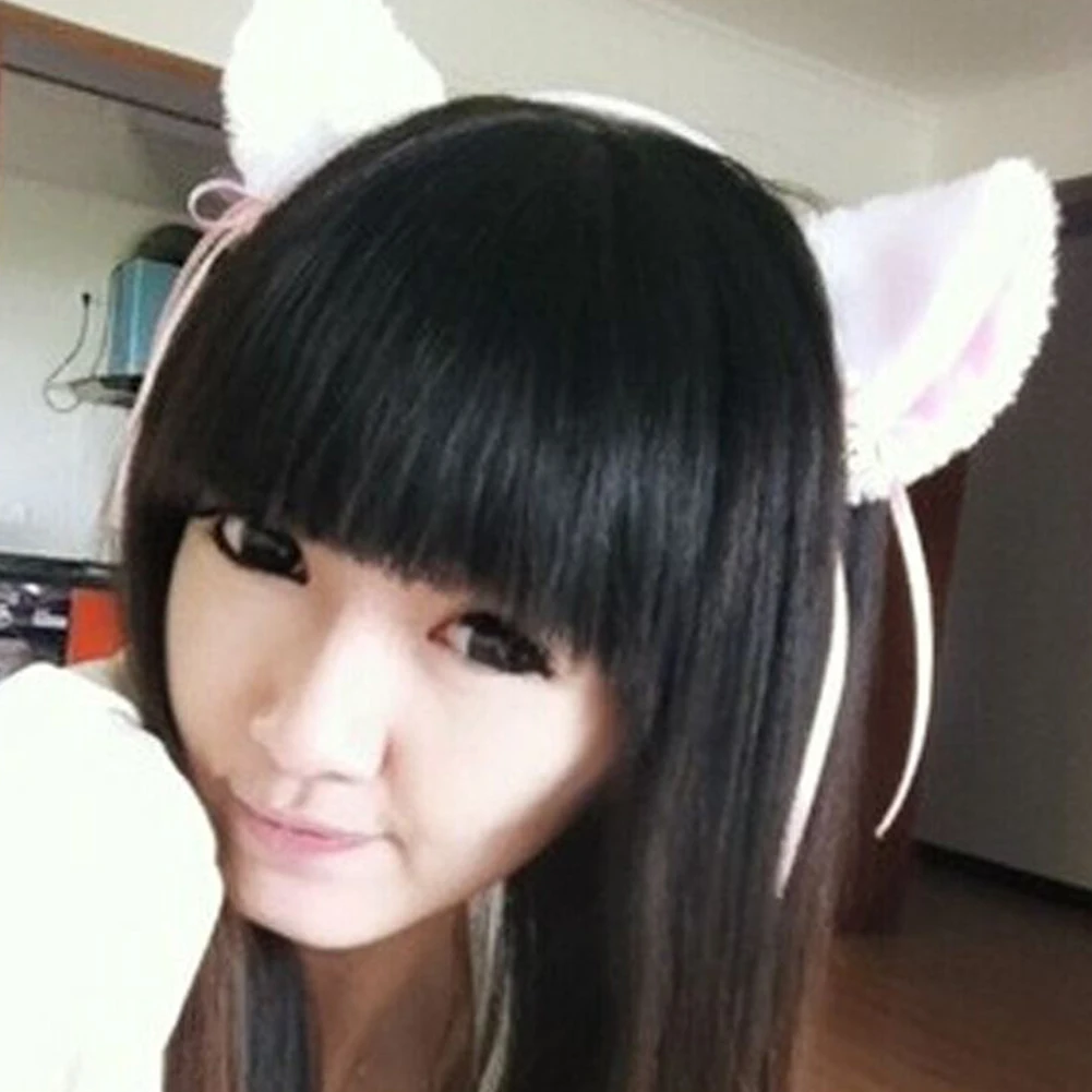 

New Cosplay Lovely Night Party Club Bar Decorate Headbands Plush Cat Fox Fur Ear Hairband Girls Anime Costume Cat Ear Hairwear