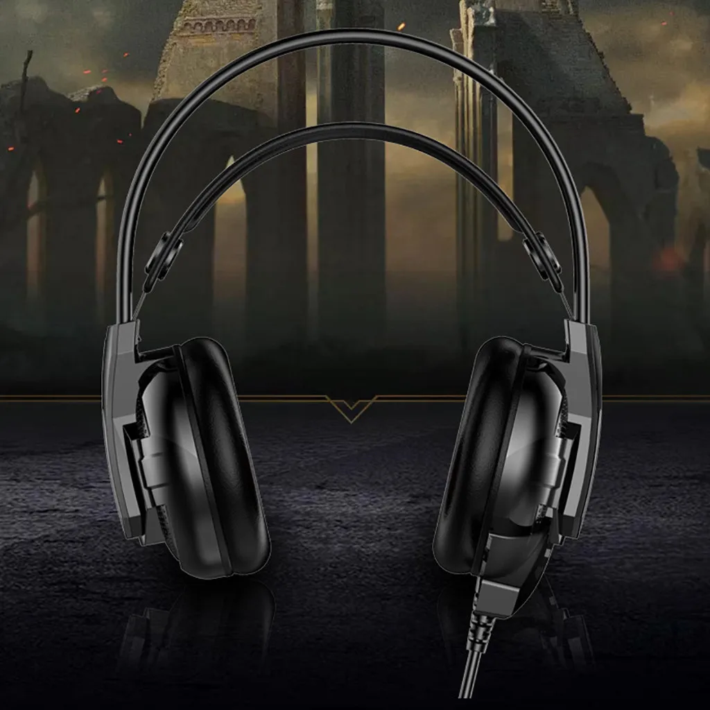 

Hot USB 3.5mm Surround Stereo Gaming Headset Headband Headphone with Mic For PC Hot For PUBG LOL Music Game Microphone Headset